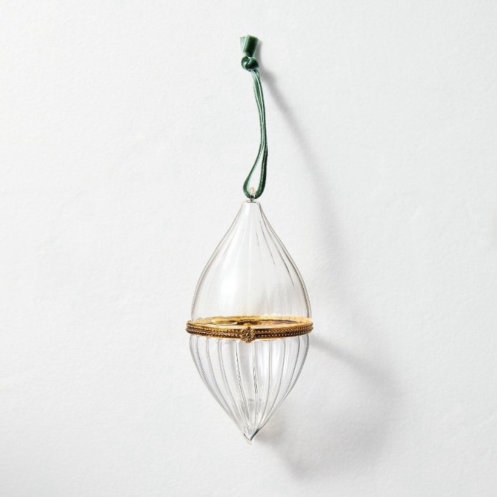 Glass and Brass Fluted Tear Hinge Ornament - Hearth & Hand™ with Magnolia